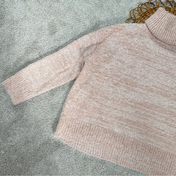 Show Me Your Mumu Fatima Turtleneck Sweater Fuzzy Pink Knit Wool Blend Size S - Picture 6 of 16